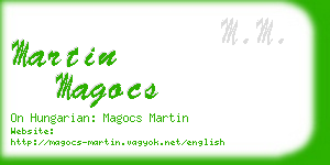 martin magocs business card